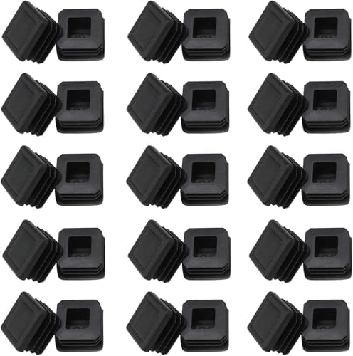 Tapones cuadrados plástico 1pulg para silla suelo set 30