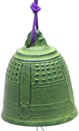 Campana viento hierro templo verde #485