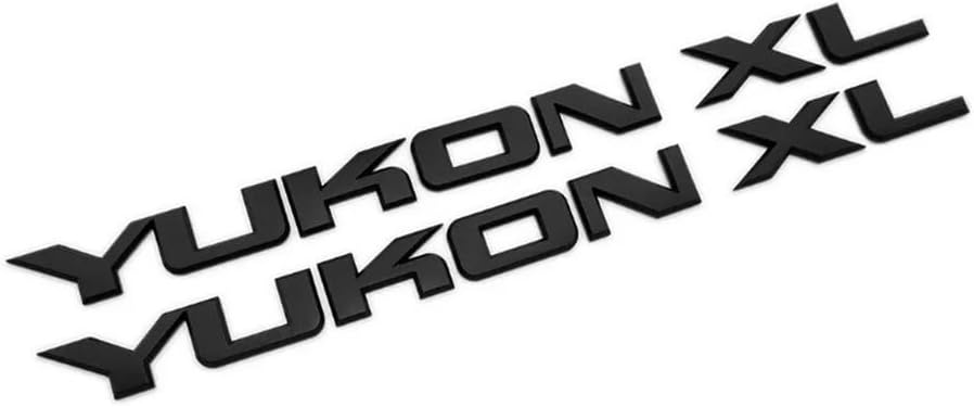2 Pzas Placa Identificación Puerta Yukon SUV HD Negro Mate