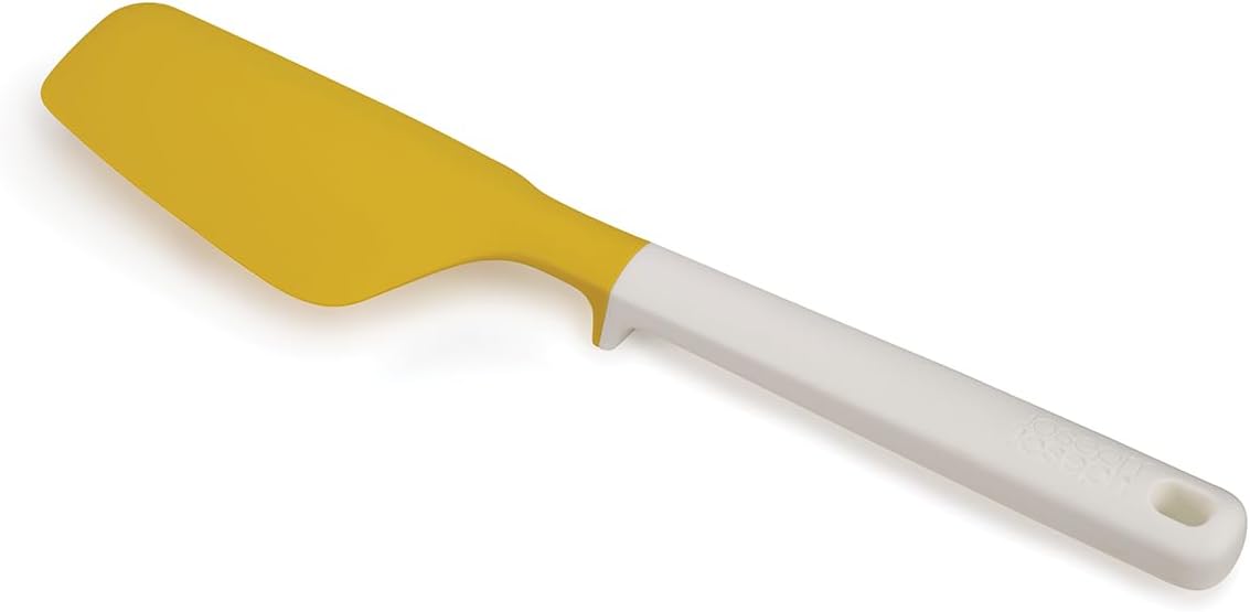Espátula huevo silicona con soporte herramientas blanco/amarillo