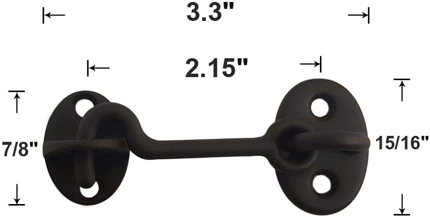 Pestillo cabina forjado bronce aceitado 2.5pulg pack 2