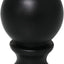 Lámpara perilla bola acero negro soporte arpa