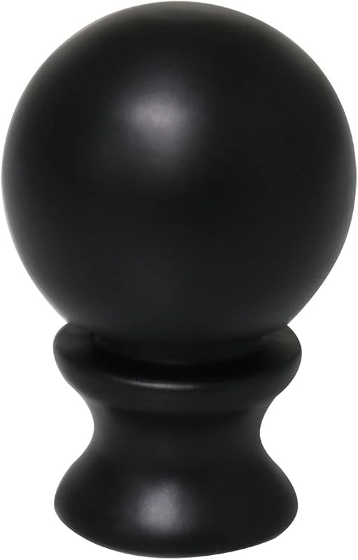 Lámpara perilla bola acero negro soporte arpa