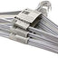 30 Pzas Perchas Acero Galvanizado Plástico Blanco 16"