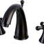 Grifo lavabo bronce aceitado mango cruzado metal
