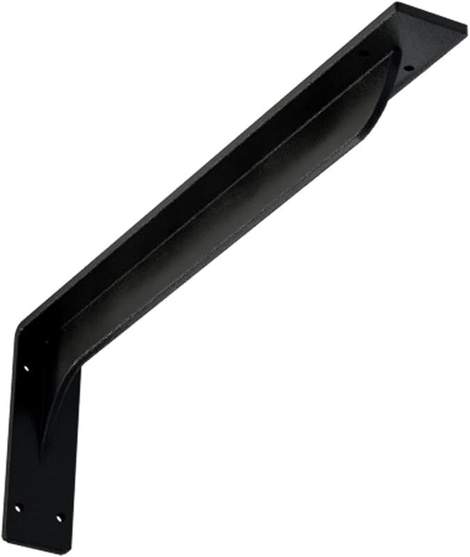 Soporte acero Embrey 2x20x6.5" recubierto negro