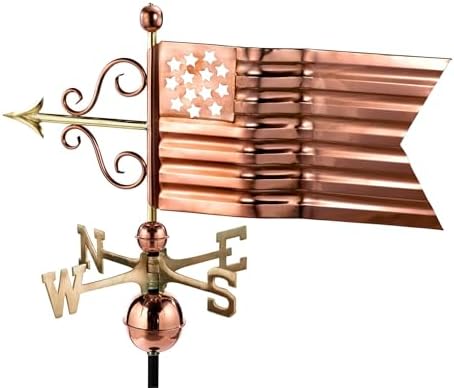 Veleta bandera estadounidense cobre puro