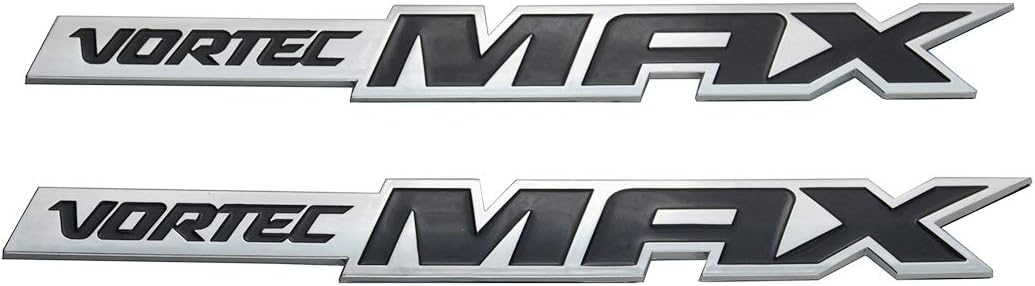 3 Pzas Emblemas Vortec MAX 3D para Silverado Cromado/Negro