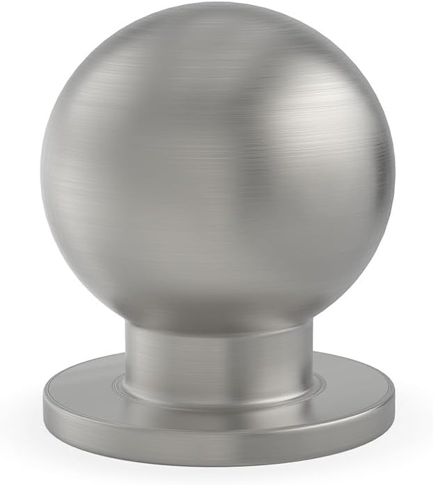 10 Pomos Níquel Cepillado 18mm para Gabinete Joyas Moderno