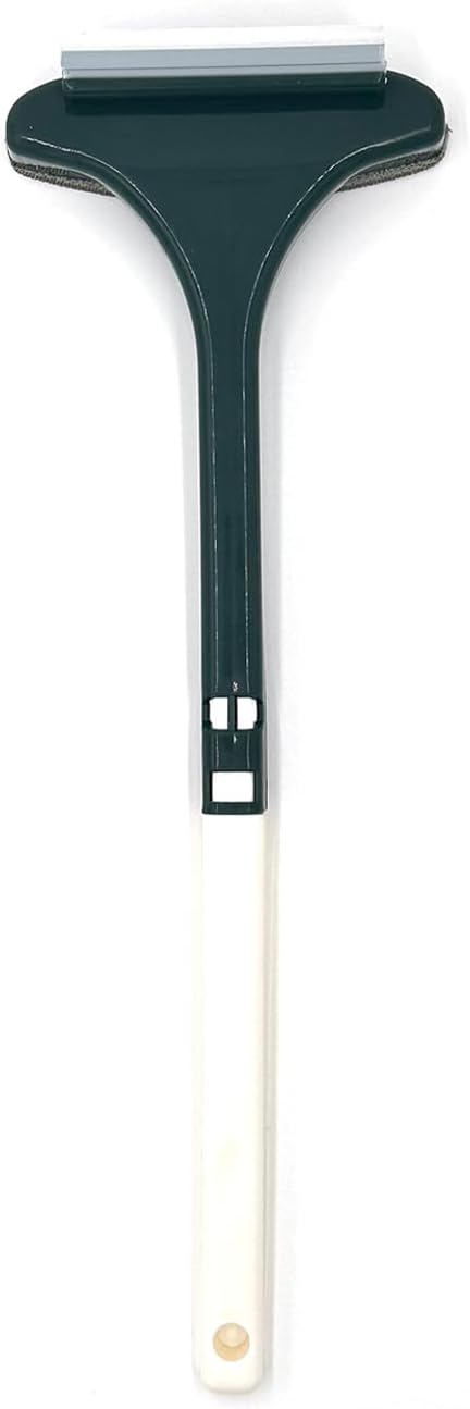 Cepillo 2en1 ventanas mascotas mango extensible verde