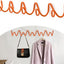 Perchero pared ganchos multiusos 20kg naranja 49x7.5cm
