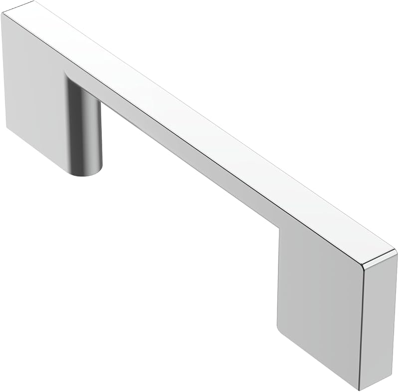 Pack 10 Tiradores Cromados 3pulg Rectangulares Cocina