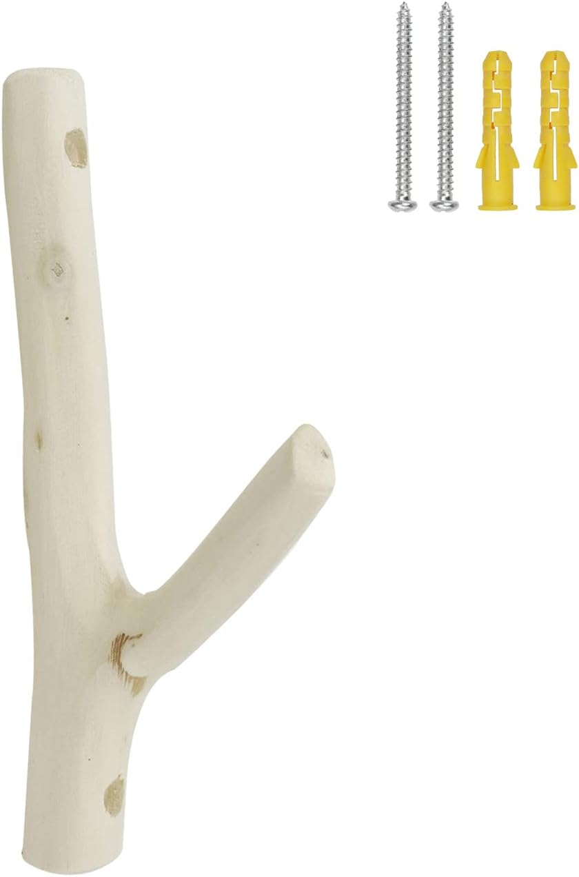Gancho pared ramas madera real 8 pzas rústico decorativo