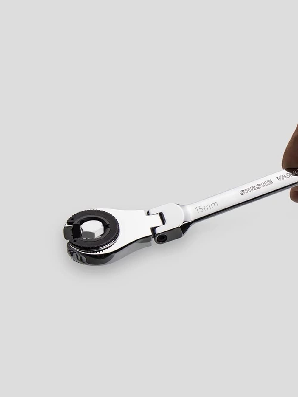 Llave trinquete métrica 15mm cabeza flexible