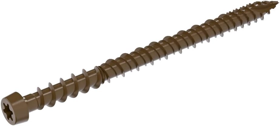 Tornillos cubierta compuesta T-17 punta sierra marrón caja 9x3lb