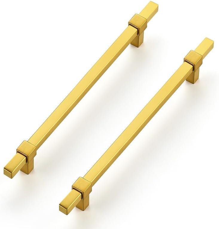 25 Manijas Doradas para Gabinete 7.5" Tiradores de Cajón