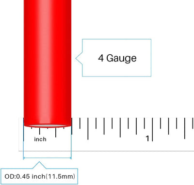 Alambre silicona 10pies color rojo flexible 4AWG