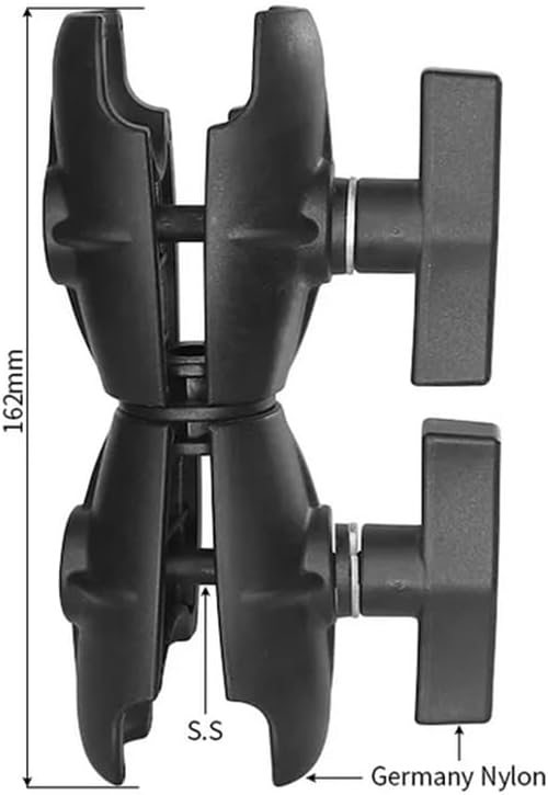 Brazo doble zócalo comp 1.5pulg soporte ram 6.4pulg