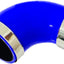 Manguera silicona acoplador codo 1.5-2" 4 capas azul