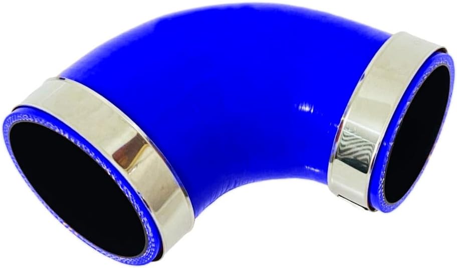 Manguera silicona acoplador codo 1.5-2" 4 capas azul