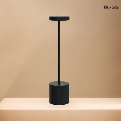 Lámpara mesa LED recargable inalámbrica 3 colores metal negro