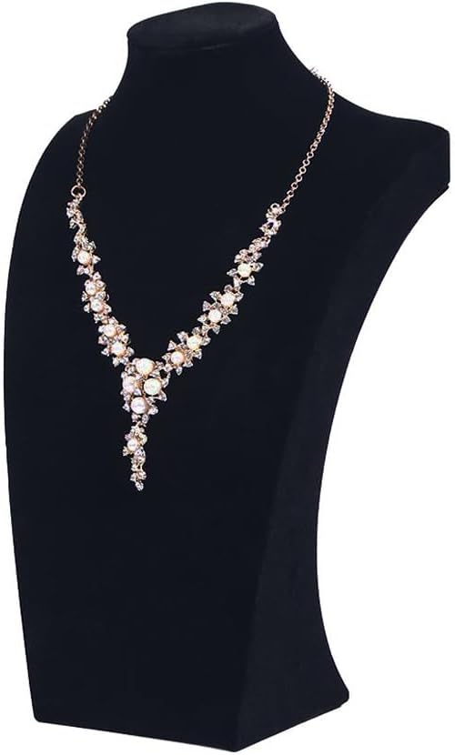 Soporte collares terciopelo negro 22.86cm