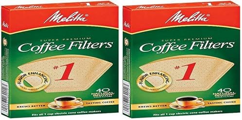 40 Filtros Café Cono Marrón Natural Pack 2