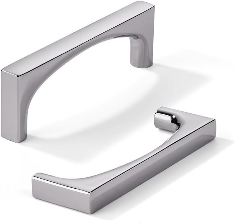 Pack 10 Tiradores Cromados 3pulg Sólidos para Cocina y Baño