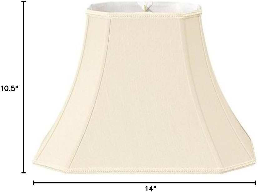 Pantalla rectangular campana beige 5.5x7x10.5pulg