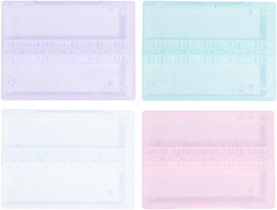 Caja brocas uñas 4 pzas 14 rejillas almacenamiento
