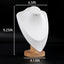Soporte collar 3D piel sintética cadena bambú 11.4pulg