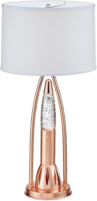 Lámpara mesa luz nocturna gota agua acabado oro rosa