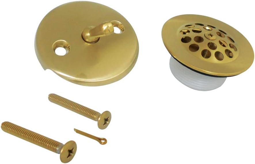 Kit drenaje tubería rejilla latón cepillado