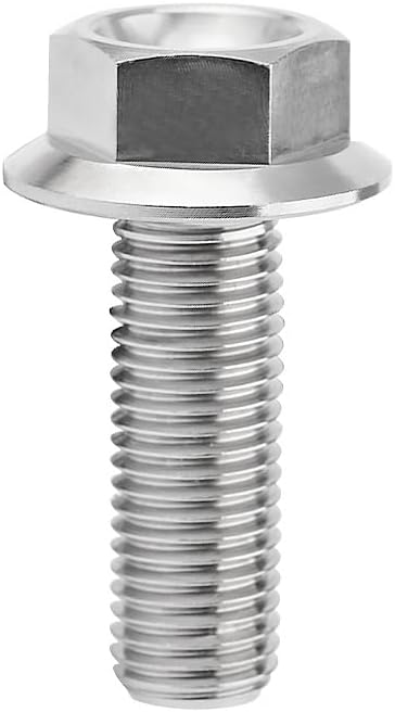 Tornillo titanio M10x20mm paso 1.25 flanco hexagonal