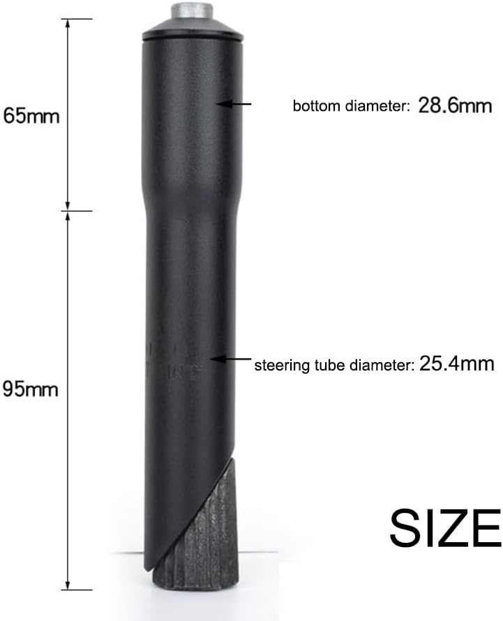 Extensor vástago horquilla 1in aluminio 1 1/8pulg negro