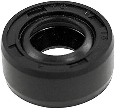 Sello aceite eje giratorio métrico 8x16x7mm doble labio goma negro