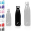 Botella agua doble pared acero inox 17oz color negro
