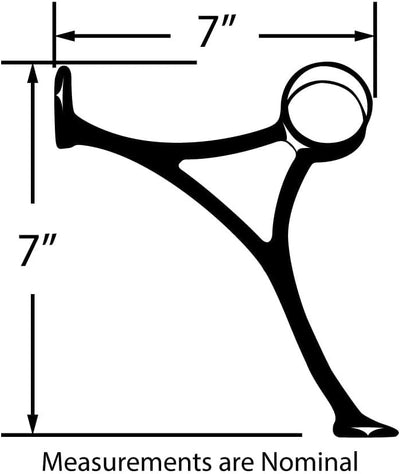 Kit riel barra 8ft tubo tapa cúpula negro mate