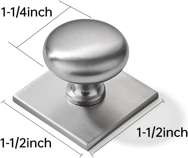 2 Manijas Níquel Satinado 1-1/2pulg Placa Trasera Vintage