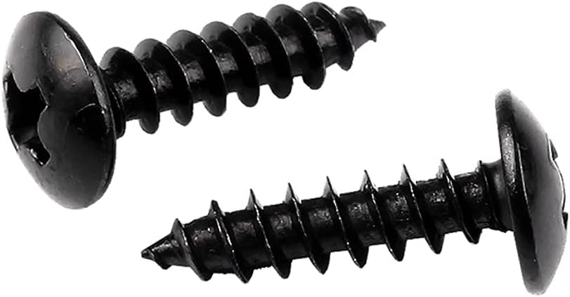 Tornillos madera M3 acero carbono 20uds negro