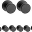 Pomo puerta interior sin bloqueo negro mate pack 4