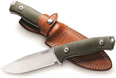 Cuchillo M5 hoja fija acero Sleipner mango madera G10 funda
