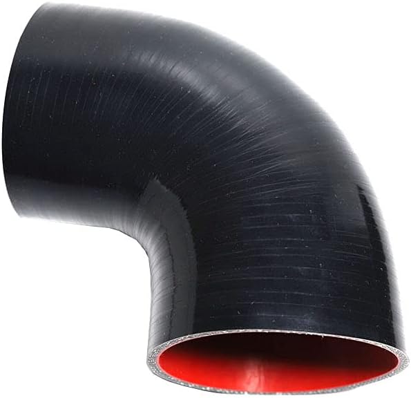 Acoplador codo 90 grados manguera silicona 4 capas 4" negro