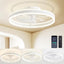 Ventilador techo luces candelabro 20pulg perfil bajo 6 velocidades