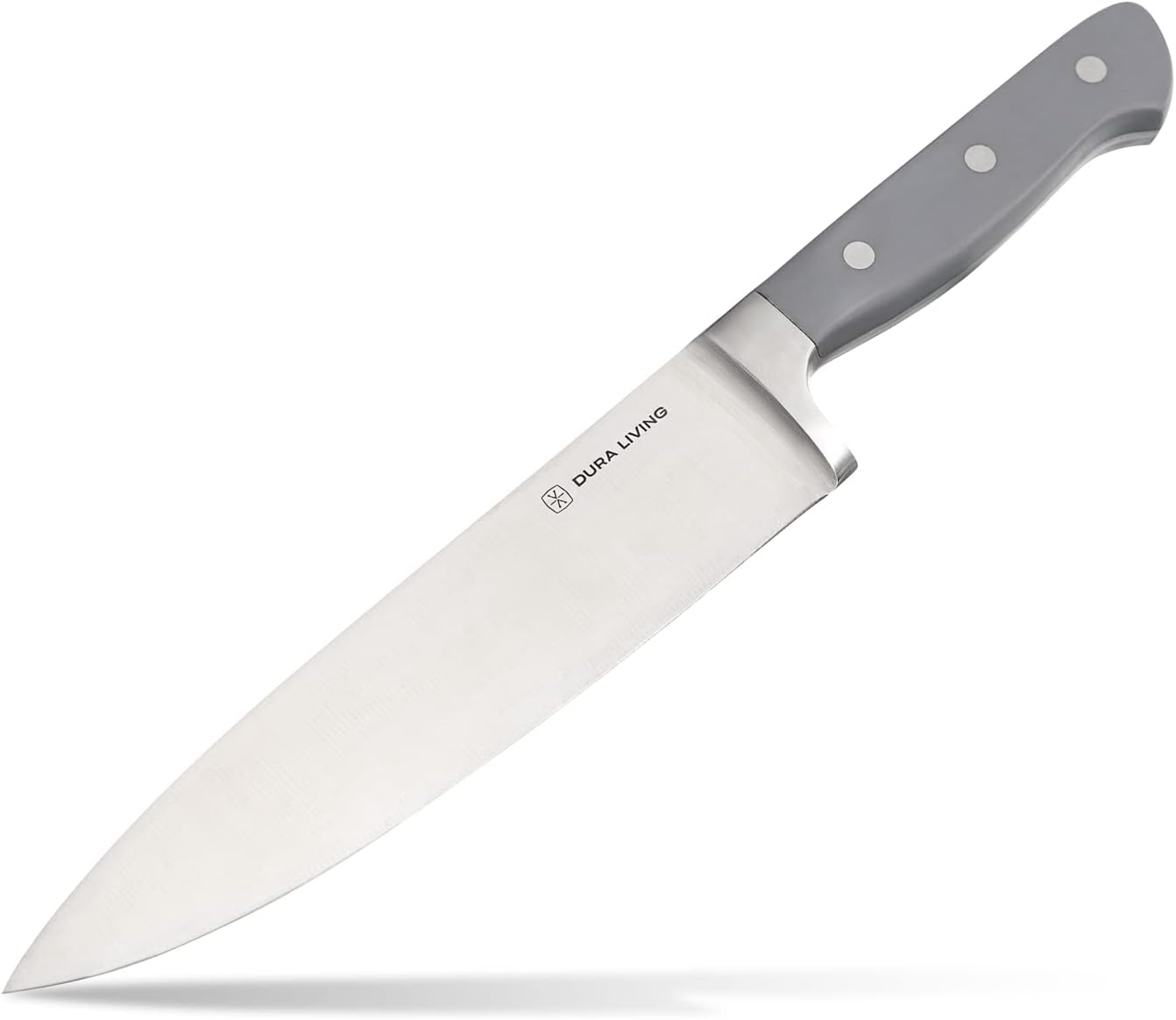 Cuchillo chef 8pulg acero inox alto carbono afilado gris