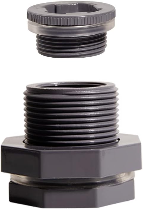 Adaptador PVC 1pulg con tapones para barriles lluvia acuarios