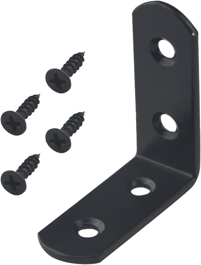 Set 20 soportes en L para muebles madera gabinete 1.969pulg