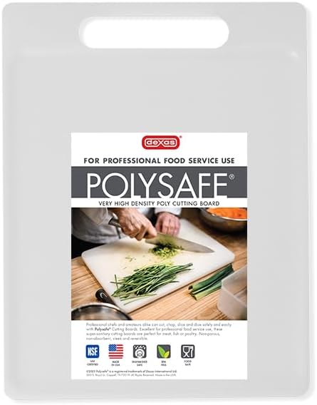 Tabla cortar Polysafe NSF 6.25x8.5pulg reversible blanco