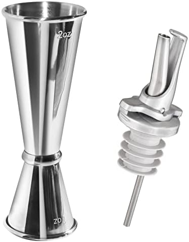 Juego barra vertedor licor jigger doble ClickSeal sin BPA
