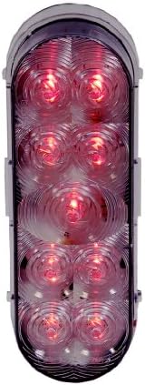 Luz ovalada roja 6" parada/trasera/giro transparente